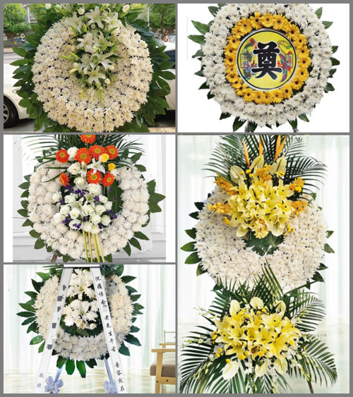 湖南永州道县万家庄街道上洞村花圈速递